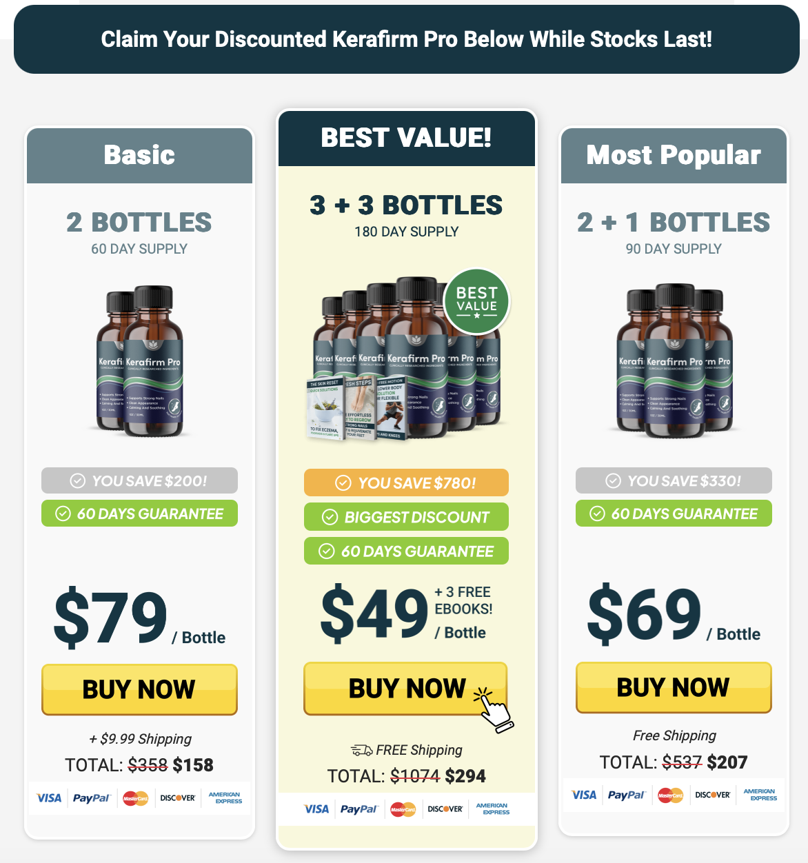 KeraFirm Pro current offer packages
